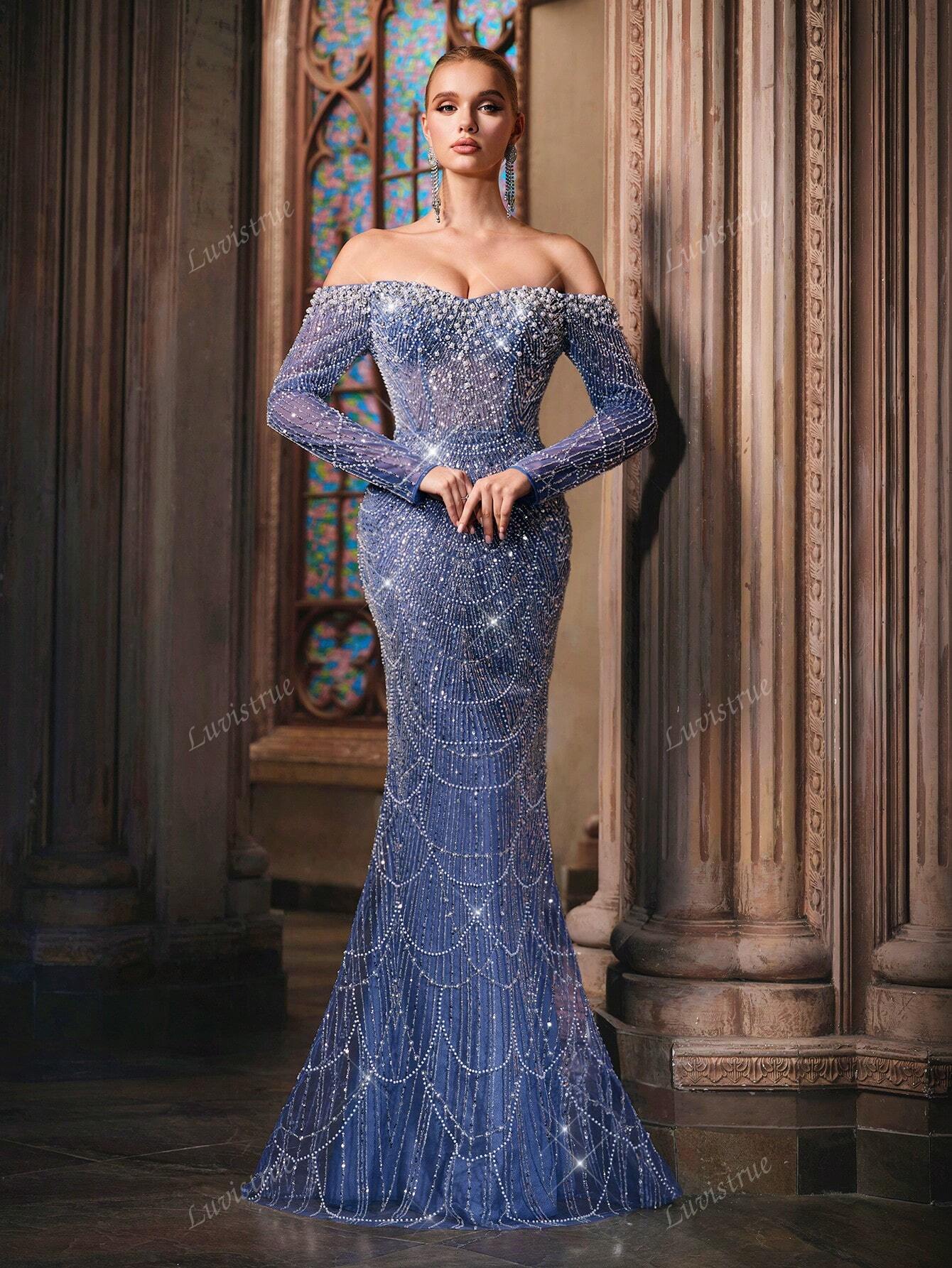 氣質女神亮片高檔晚禮服女派對禮服畢業服適合酒會、聯歡會、紅毯、生日派對、畢業季舞woman evening dress